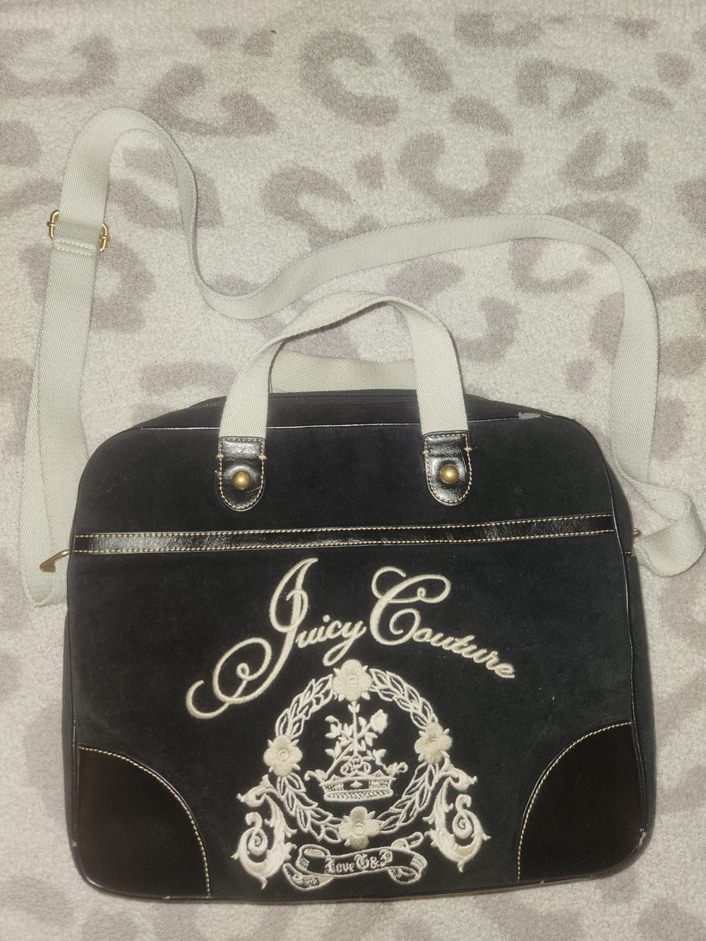 Juicy Couture Black & Cream Laptop Bag